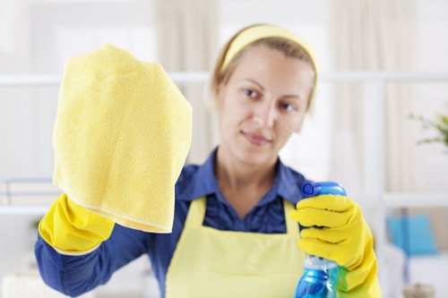 Cleaning team preparing an end of tenancy property for service