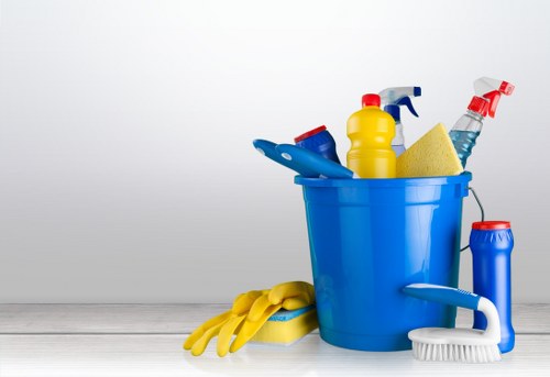 Cleaner preparing a property for final inspection