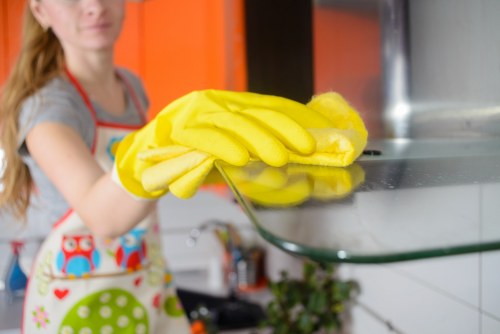 Commercial cleaner servicing a Cheapendof workplace